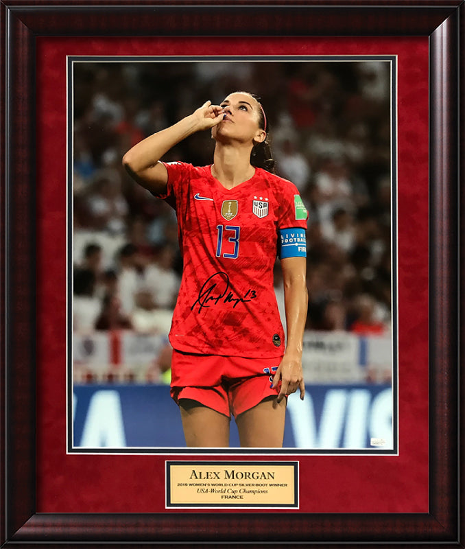 Alex Morgan Autograph Photo Tea Time Framed 23x27