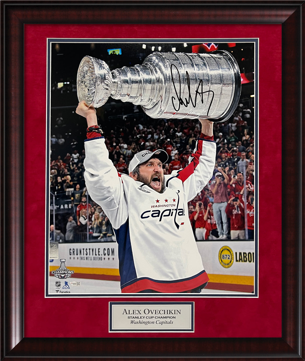 Alex Ovechkin Autograph Photo Holding Stanley Cup 23x27 Fanatics Authentication