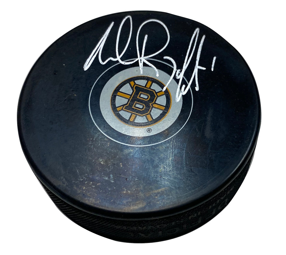 Andrew Raycroft Autograph Puck Bruins B