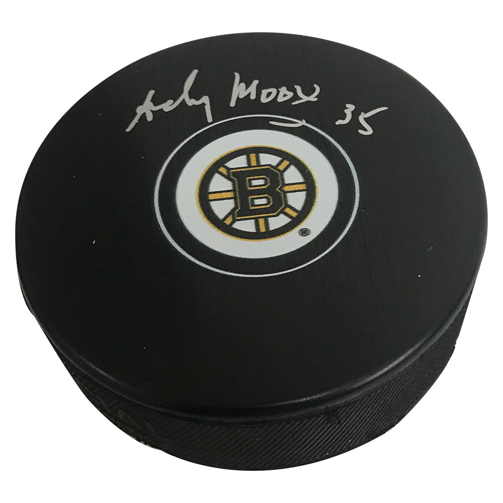Andy Moog Autograph Puck