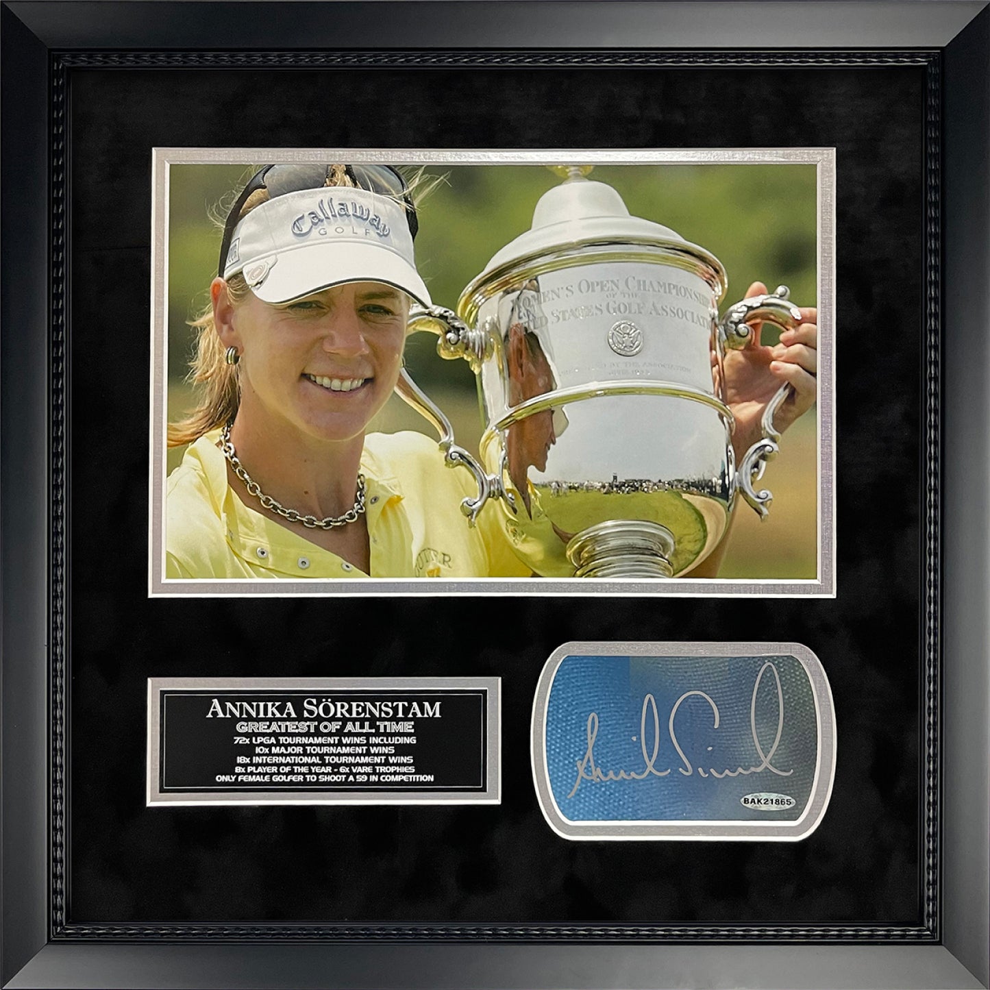 Annika Sorenstam Autograph Collage 16x16