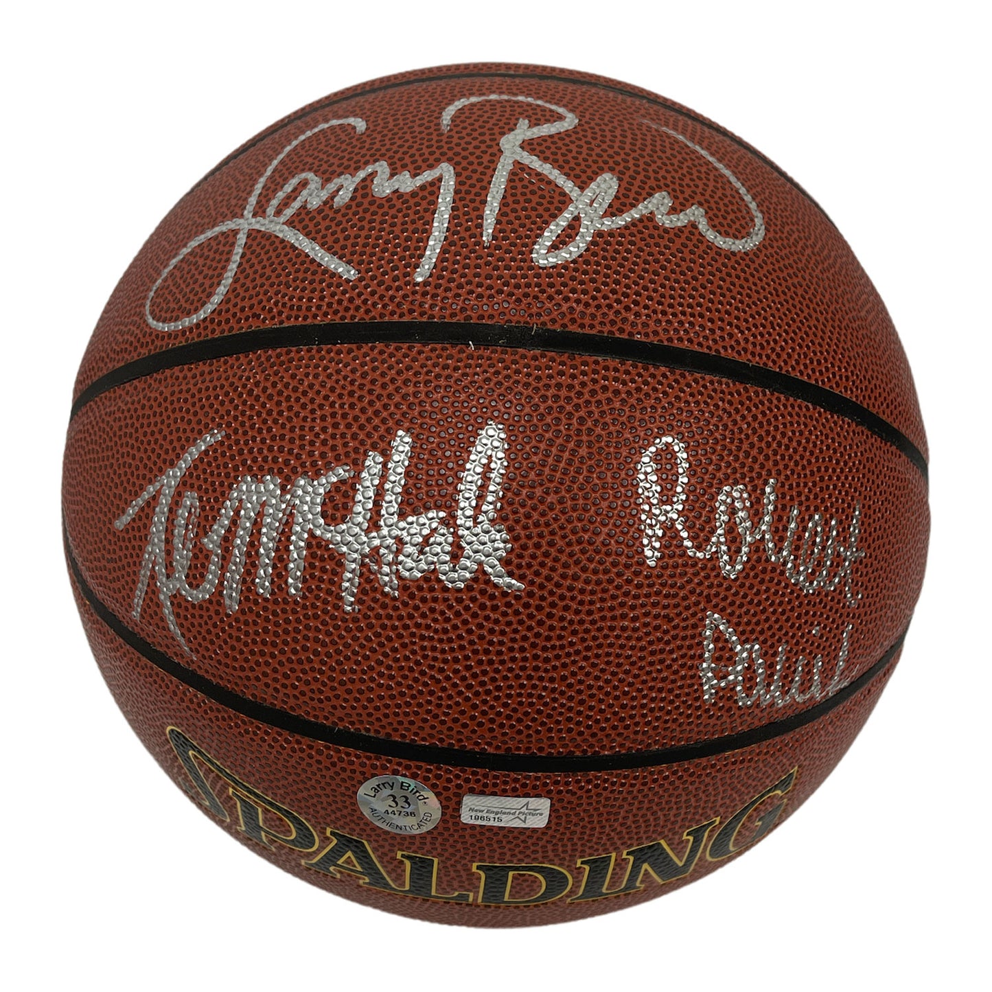 Larry Bird Kevin McHale Robert Parish Big Three Triple Autograph Basketball