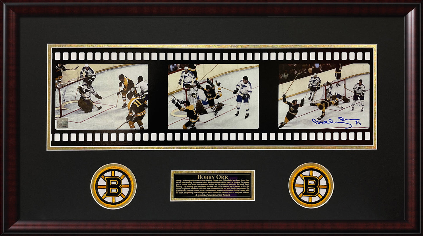 Bobby Orr Autograph Photo Film Strip Sequence 17x31 Great North Road America Authentication