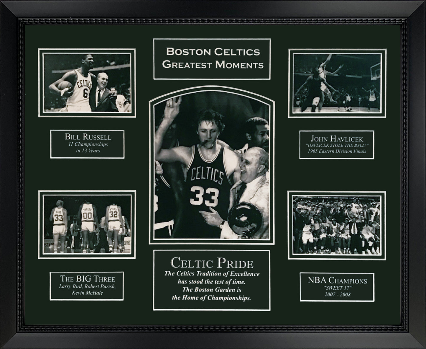 Boston Celtics Greatest Moments Photo Collage 16x20