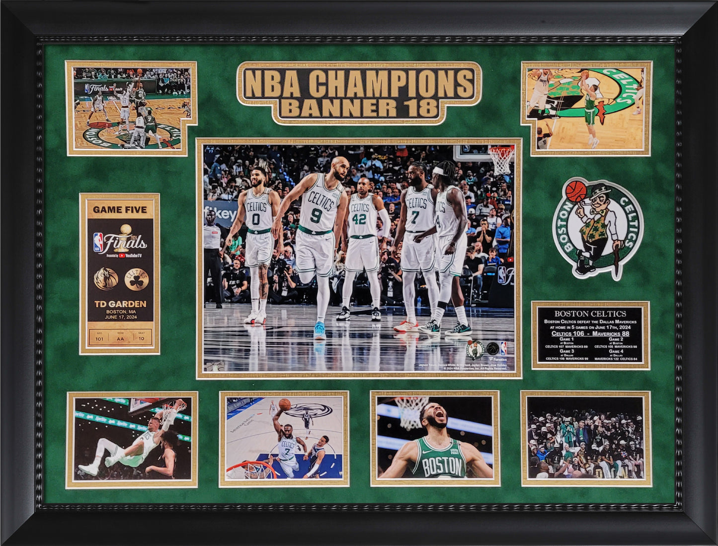 Boston Celtics 2024 NBA Champions Collage 22x30
