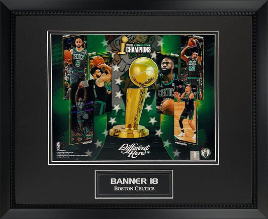 Boston Celtics 2024 NBA Champions Photograph - Banner 18 - Framed 18x22