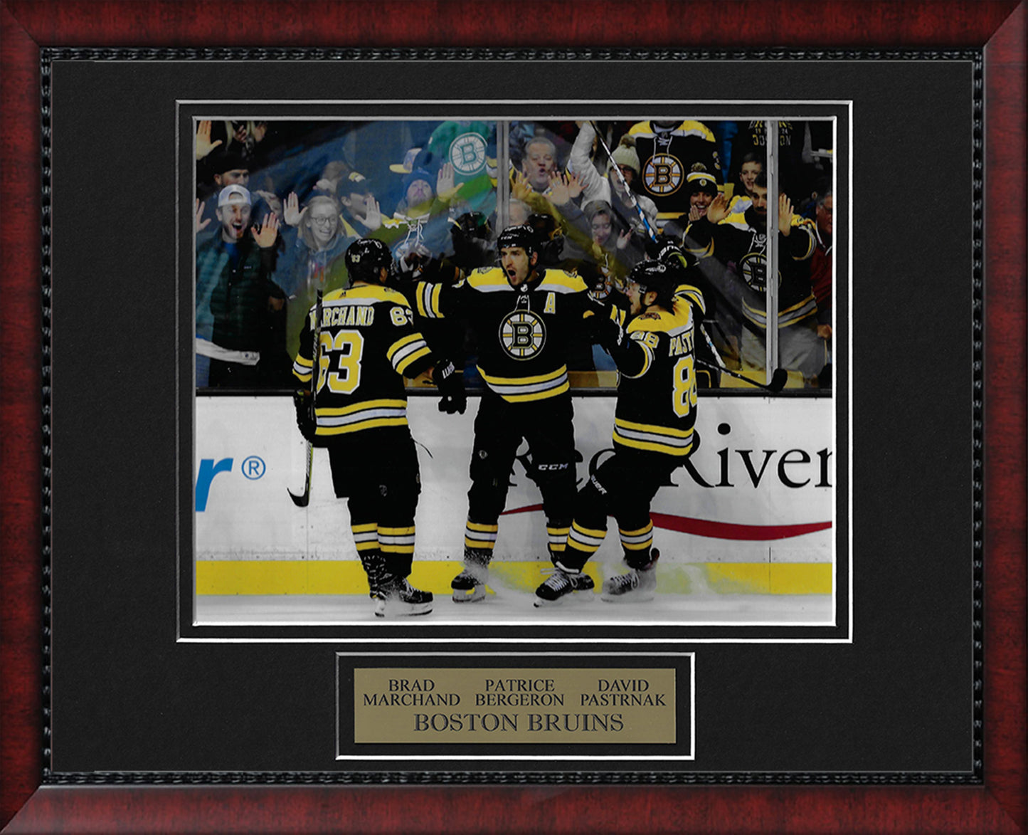 Brad Marchand Patrice Bergeron David Pastrnak Photo Celebrate 11x14