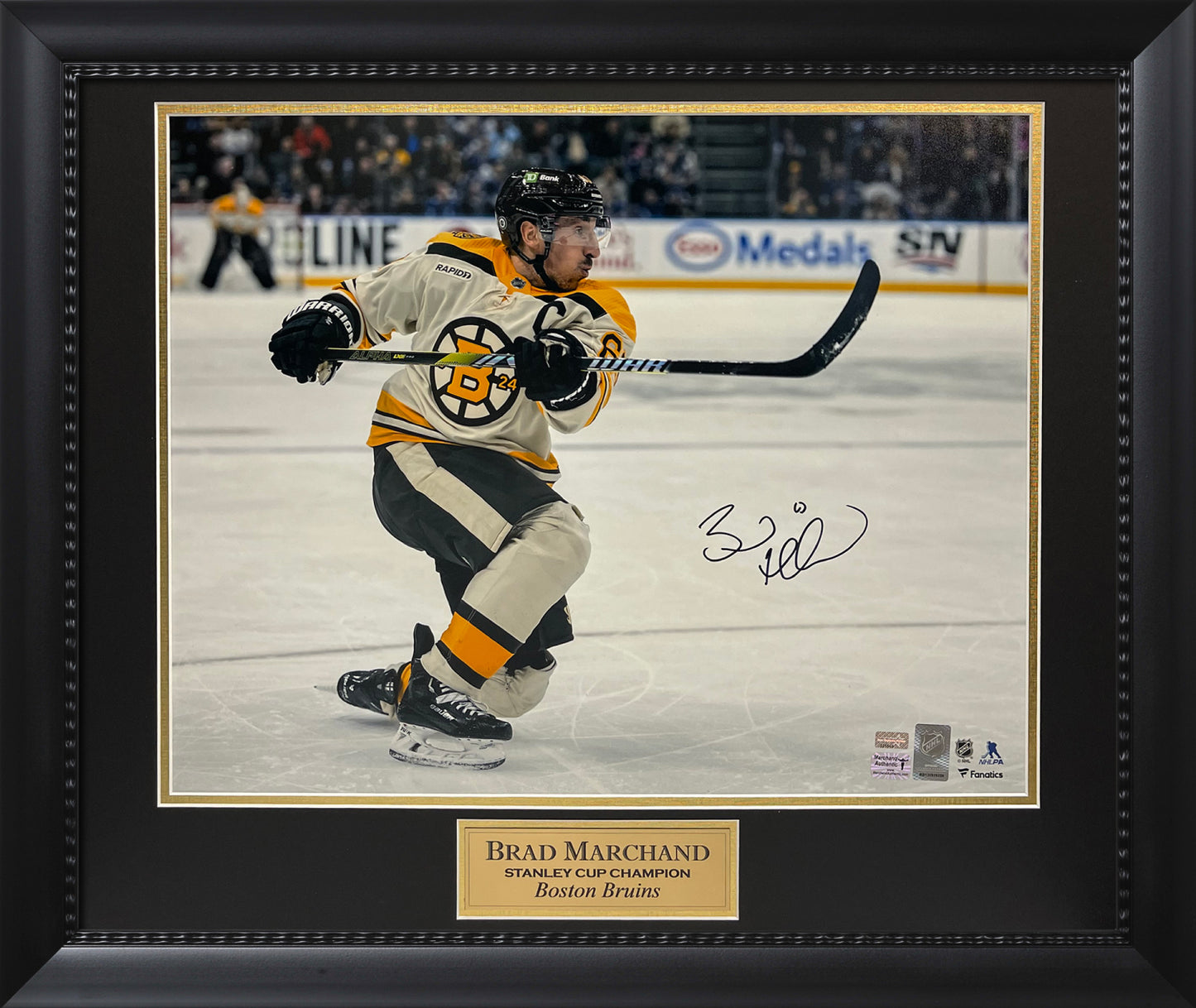 Brad Marchand Autograph Photo Shoot Centennial Season 23x27 New England Picture Authentication