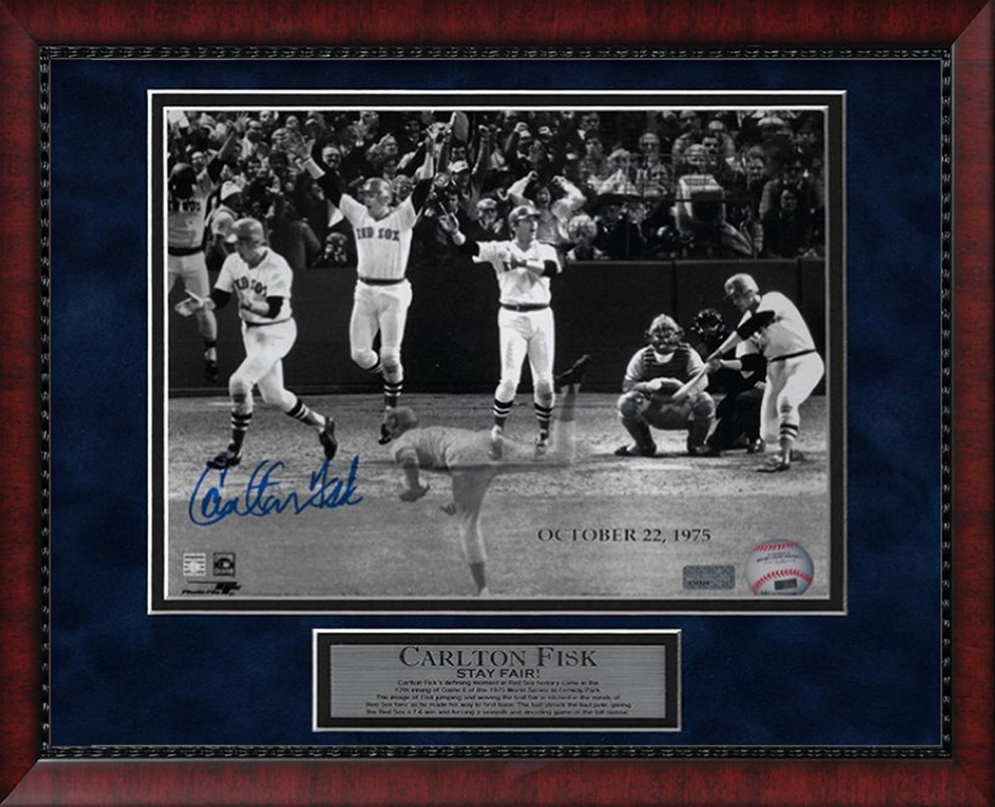 Carlton Fisk Autograph Photo Stay Fair 11x14