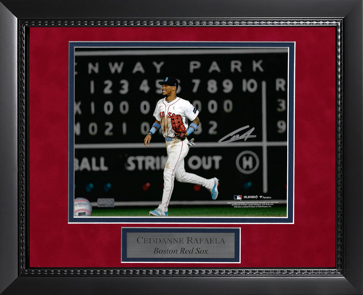 Ceddanne Rafaela Autograph Photo On The Field 11x14