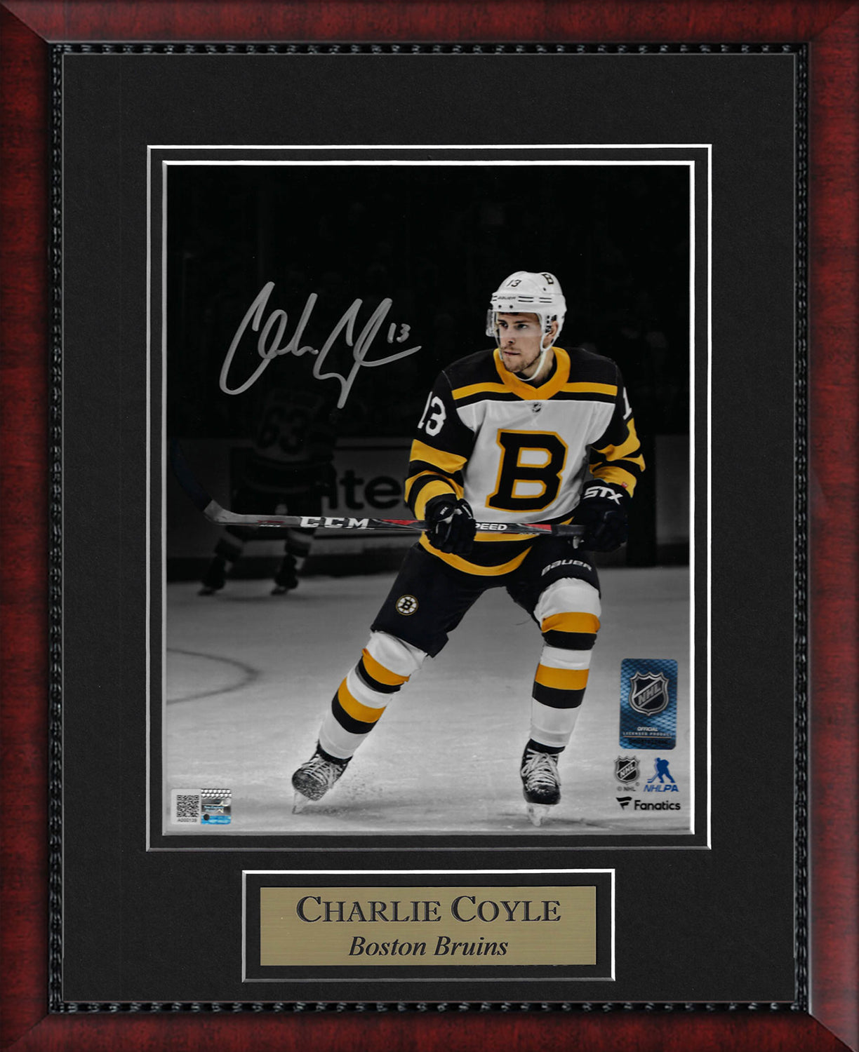 Charlie Coyle Autograph 8x10 Photo - Spotlight - Framed 13x16 - New England Picture Authentication