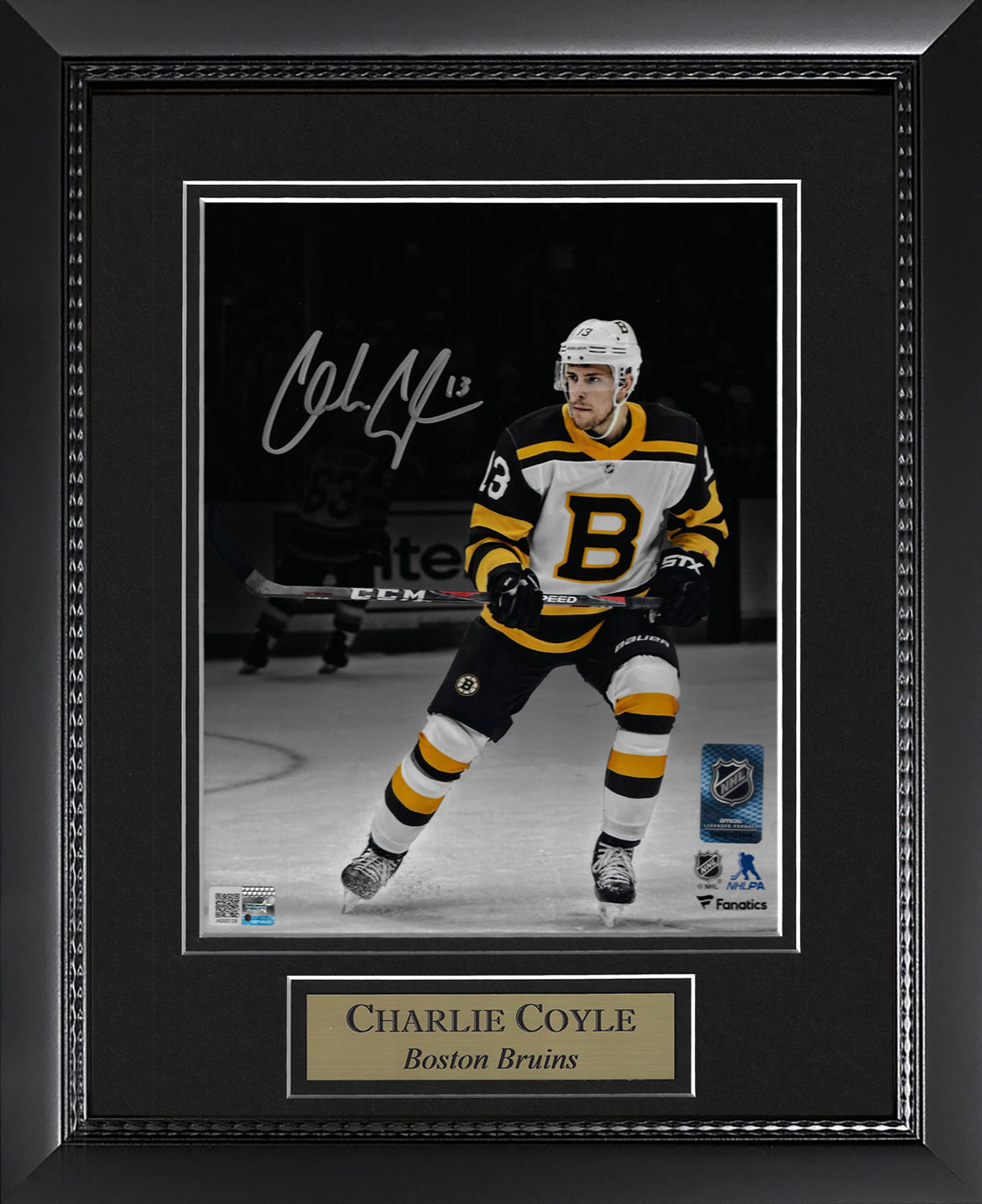 Charlie Coyle Autograph Photo Spotlight 11x14