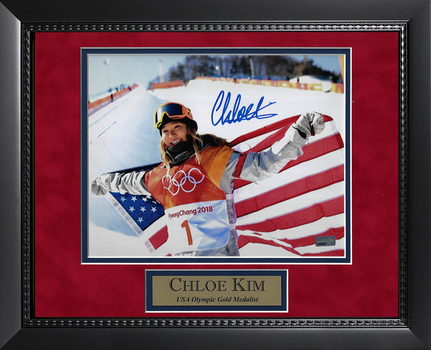 Chloe Kim Autograph Photo Celebrate 2018 Olympics 11x14