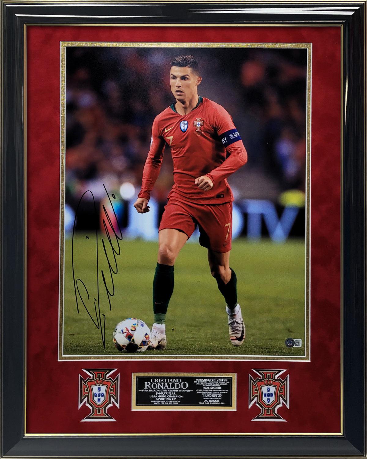 Cristiano Ronaldo Autograph Photo Portugal National Team 23x29 Beckett Authentication