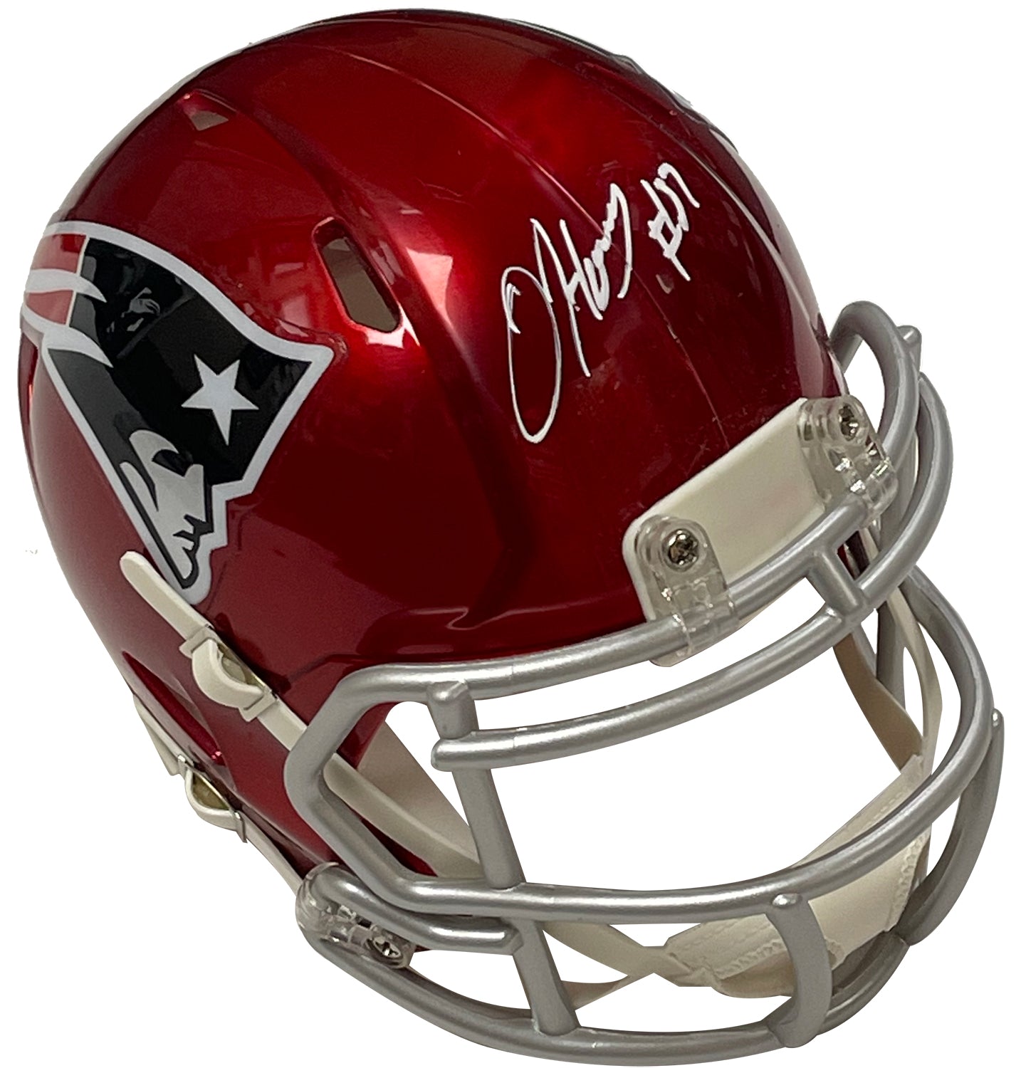 Damien Harris Autograph Mini Helmet Speed Flash