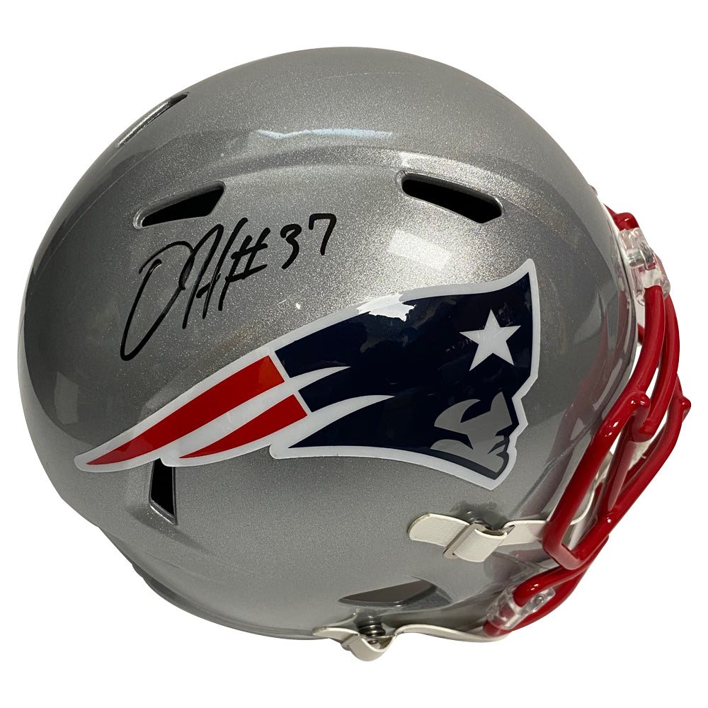 Damien Harris Autograph Patriots Helmet Speed Replica