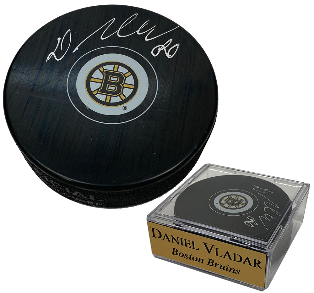 Daniel Vladar Autograph Puck Bruins B