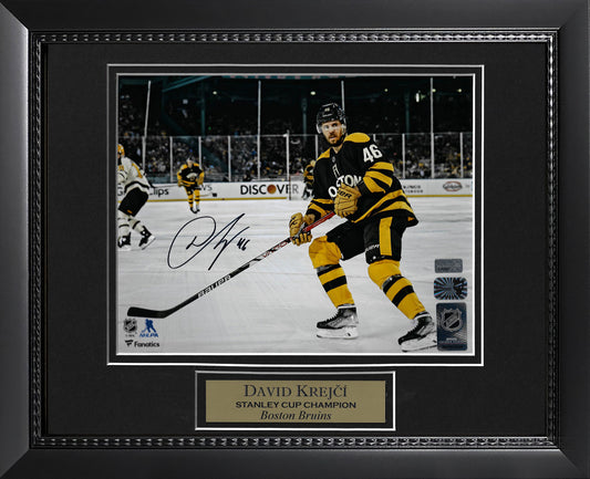 David Krejci Autograph Photo Winter Classic 2023 11x14