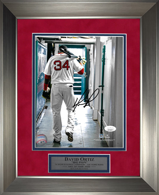 David Ortiz Autograph Photo Tunnel Walk 11x14