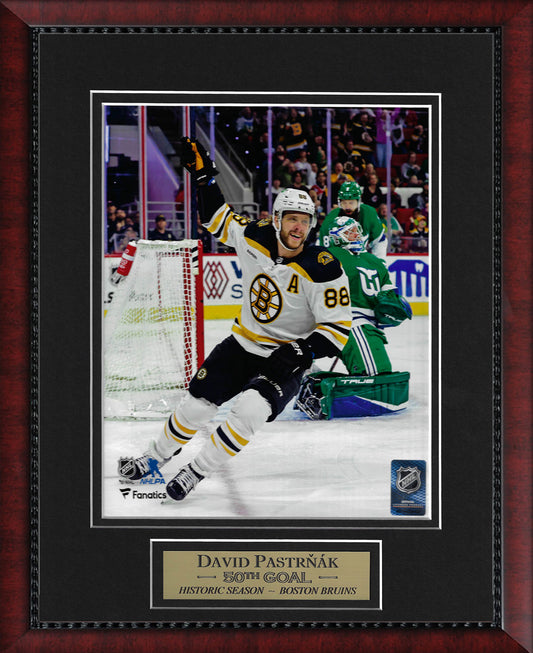 David Pastrnak Photo 50th Goal 11x14