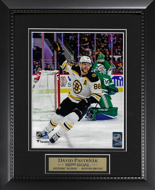 David Pastrnak Photo 50th Goal 11x14