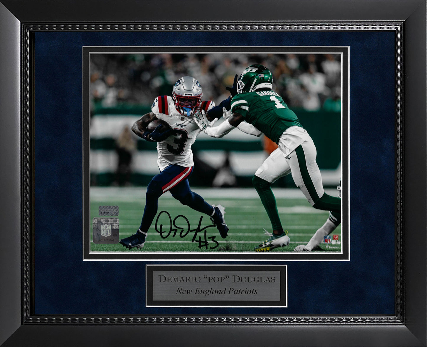 Demario Douglas Autograph Photo Shove Jets 11x14