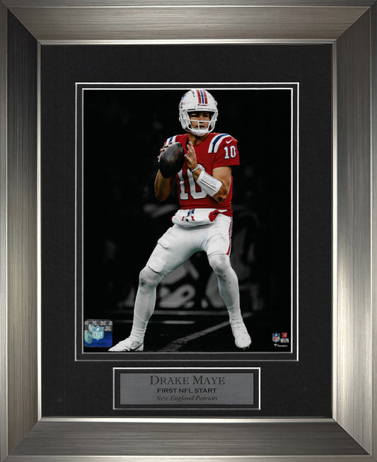 Drake Maye Photo First NFL Start Spotlight 11x14
