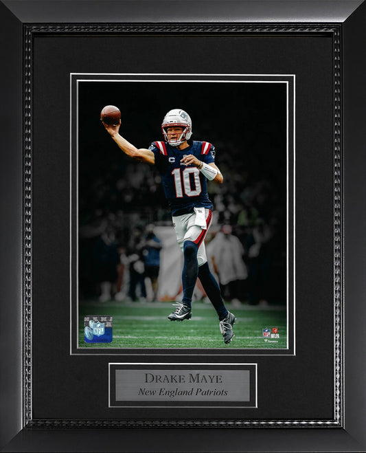 Drake Maye Photo Leap & Pass 11x14