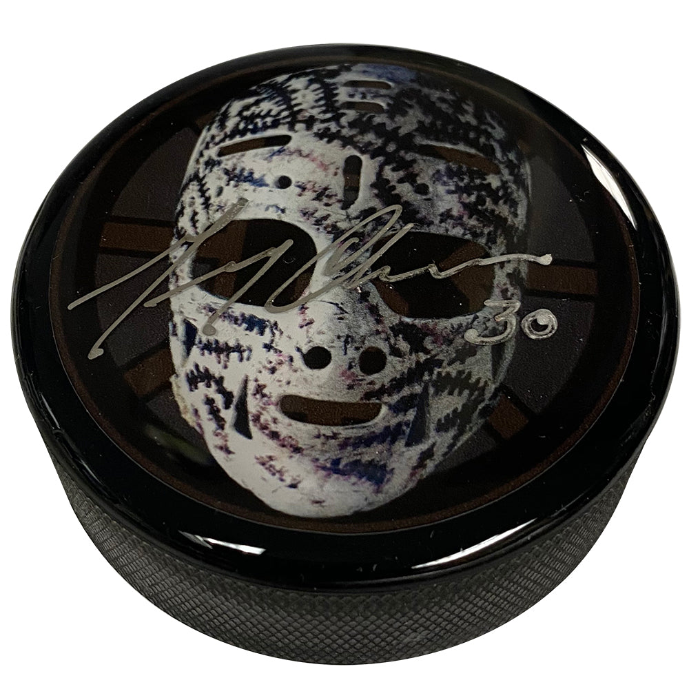 Gerry Cheevers Autograph Puck The Mask