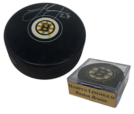 Hampus Lindholm Autograph Puck