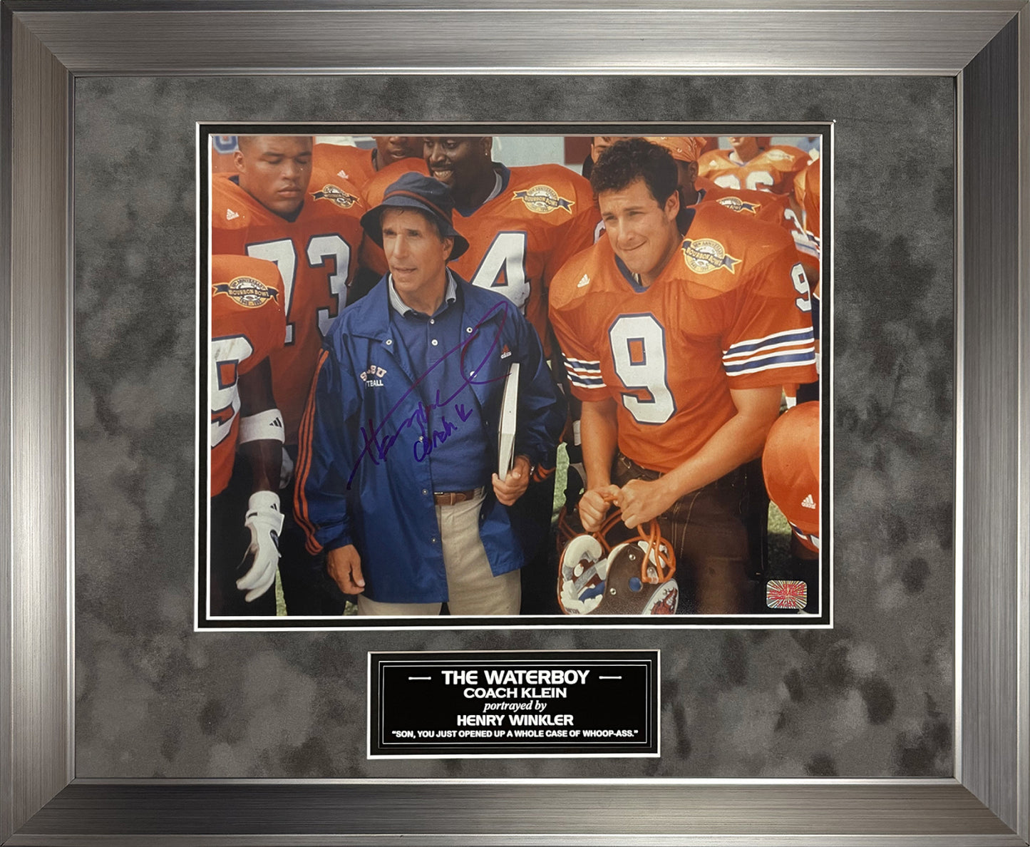 Henry Winkler Autograph Photo The Waterboy With Coach K Inscription 16x20