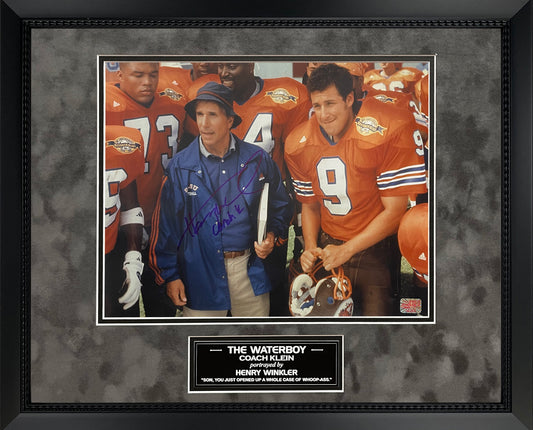 Henry Winkler Autograph Photo The Waterboy With Coach K Inscription 16x20