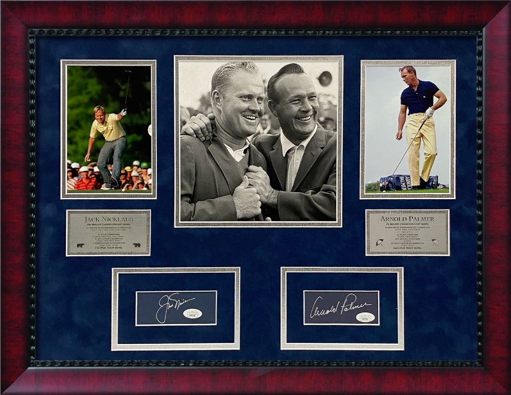 Jack Nicklaus Autograph Arnold Palmer Autograph Collage 18x24
