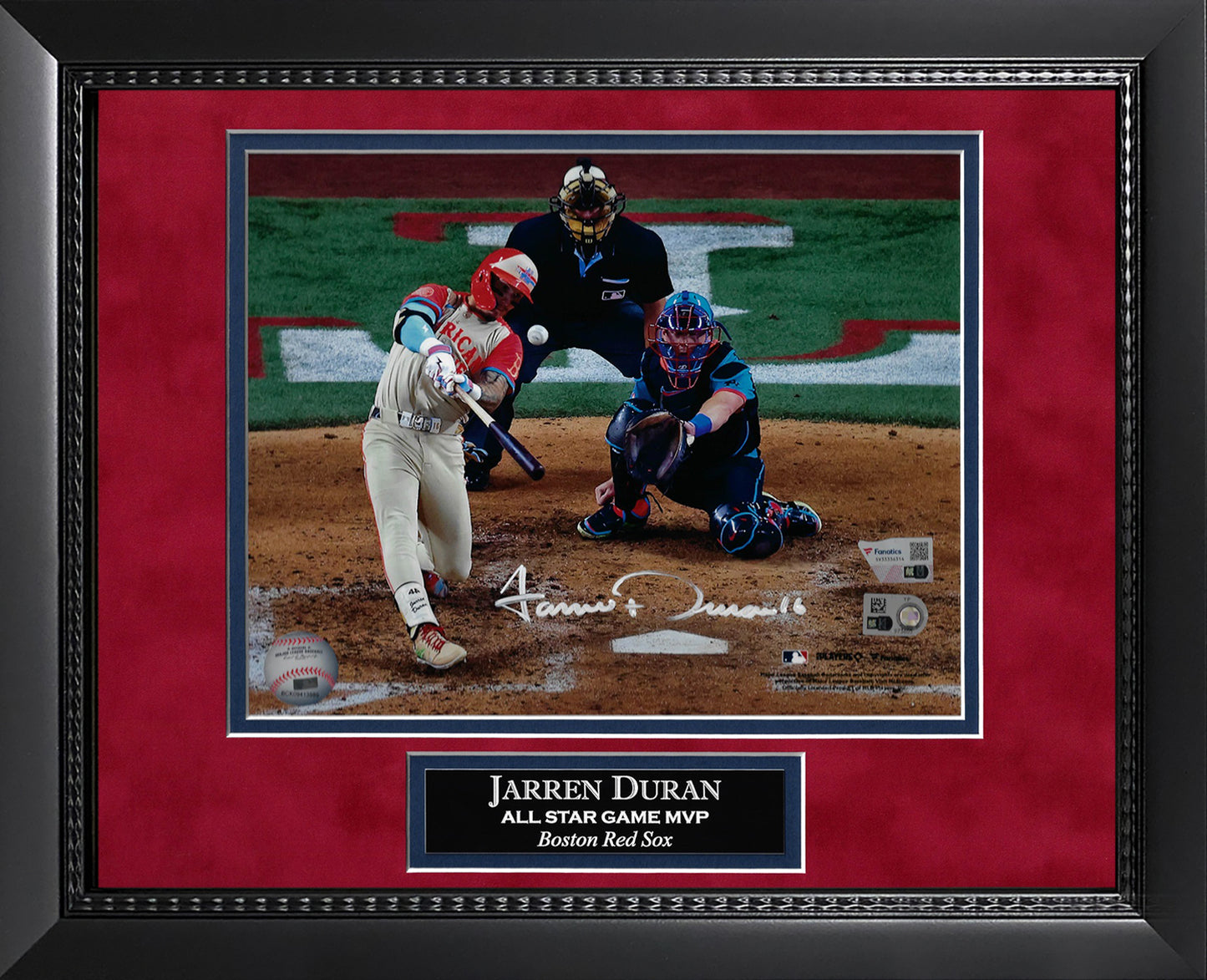 Jarren Duran Autograph Photo ASG Homerun Hit 11x14