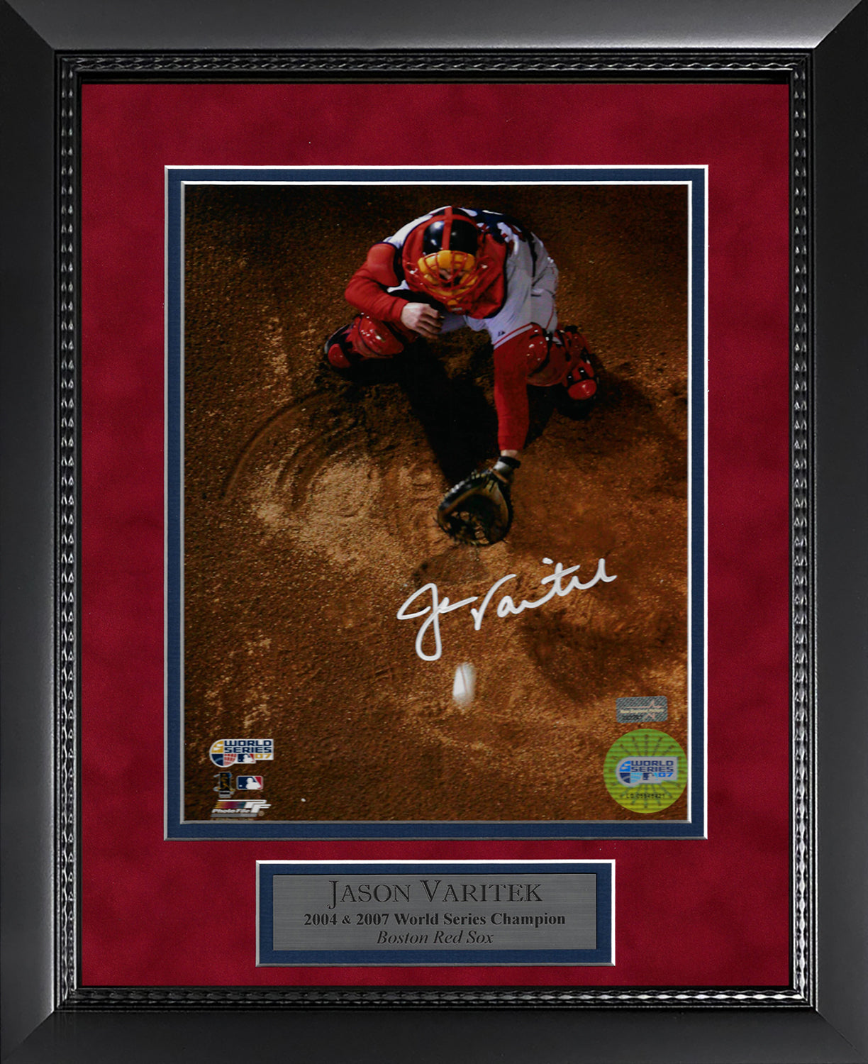 Jason Varitek Autograph Photo Aerial View 11x14