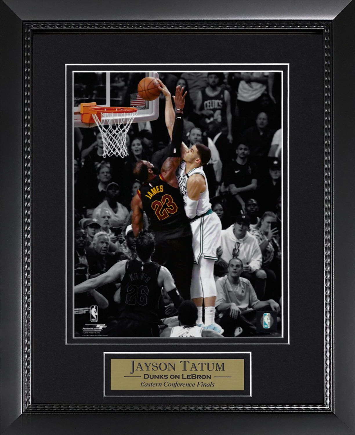 Jayson Tatum Photo Dunk on LeBron James Spotlight 11x14