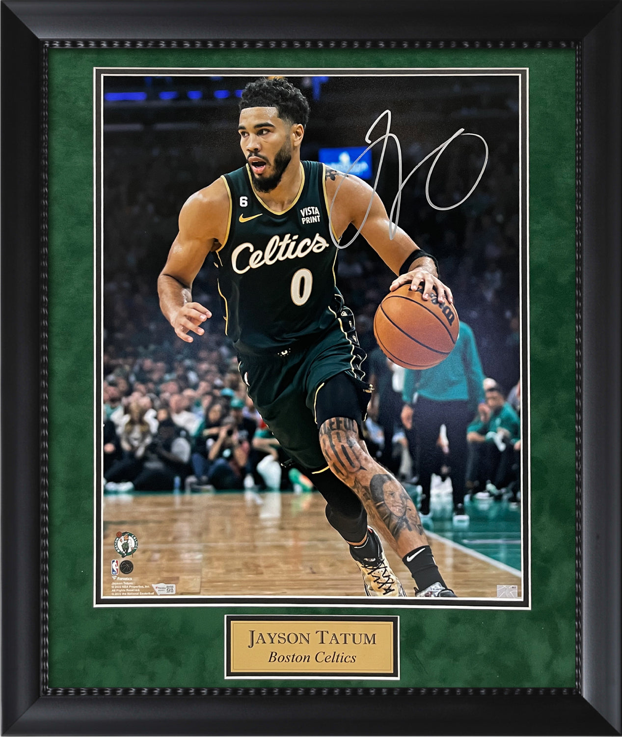 Jayson Tatum Autograph Photo 2022-23 City Edition Uniform 23x27 Fanatics Authentication