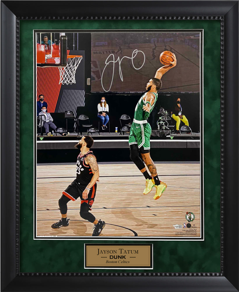 Jason Tatum Autograph Photo Dunk Vs Raptors 23x27 Fanatics Authentication
