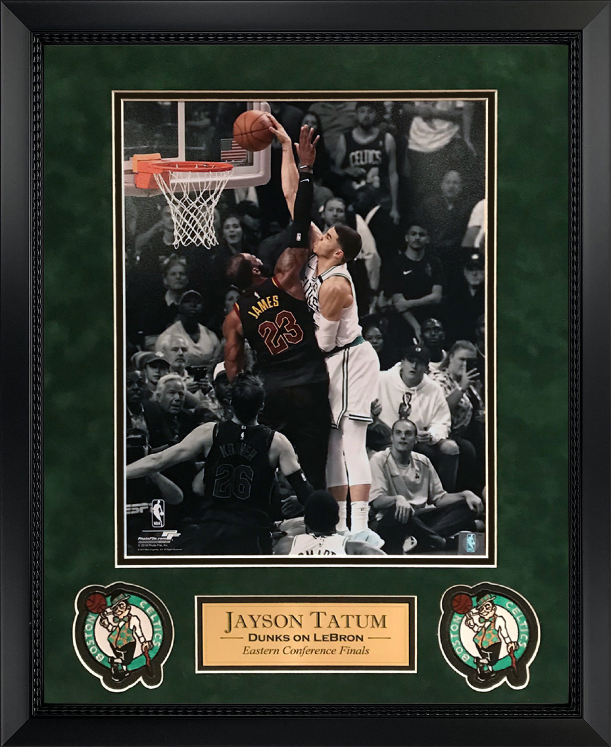 Jayson Tatum Photo Dunk on LeBron 16x20