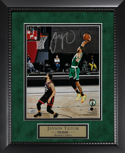 Jayson Tatum Autograph Photo Dunk Vs Raptors 11x14