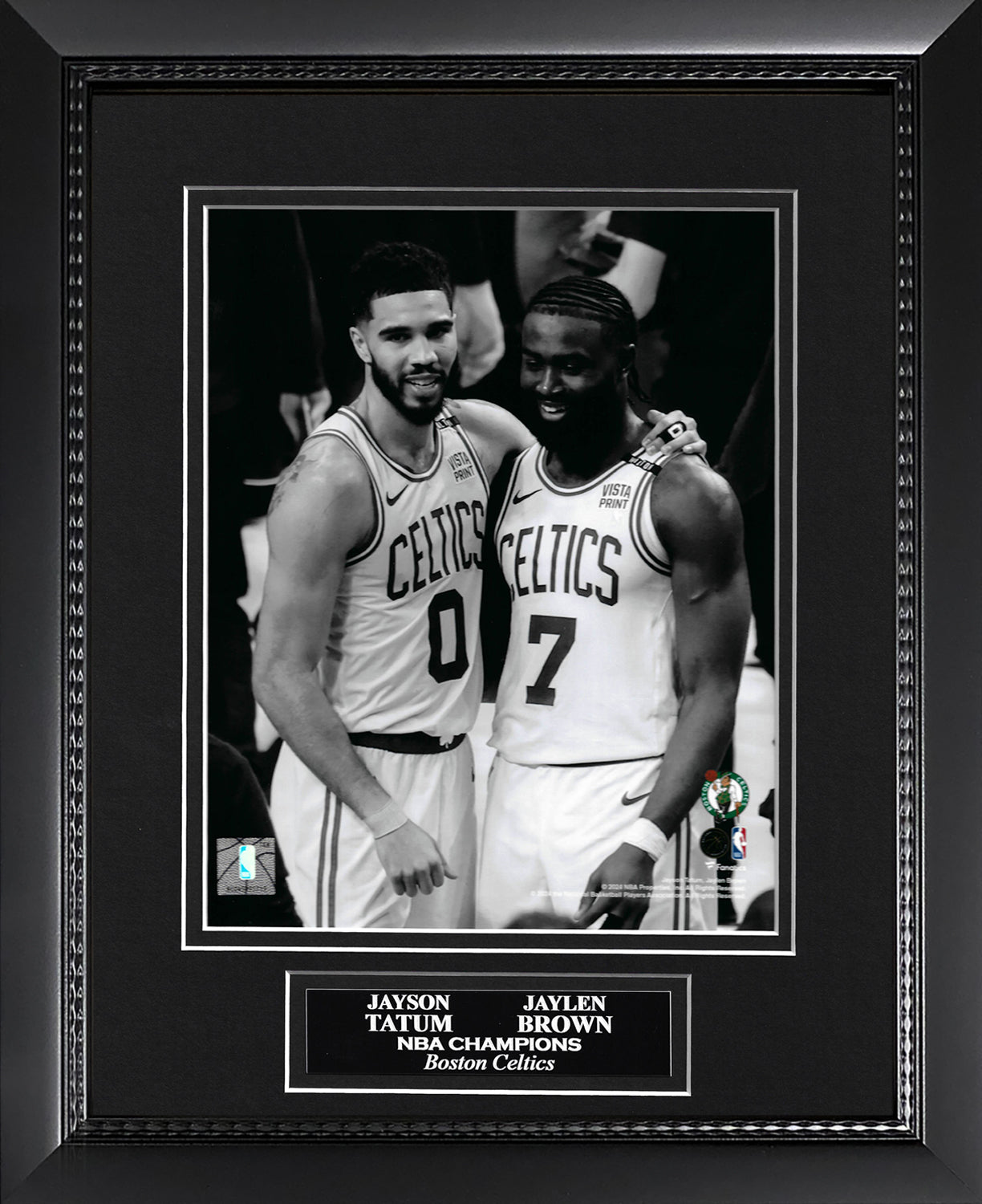 Jayson Tatum, Jaylen Brown Photo Black & White 11x14