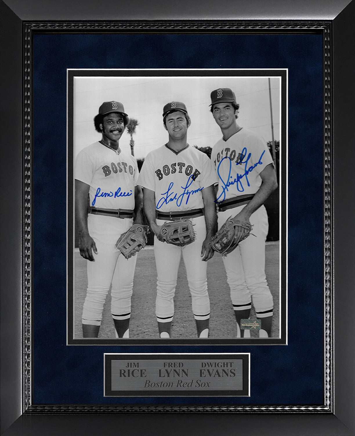 Fred Lynn Jim Rice Carl Yastrzemski Photo Pose 11x14