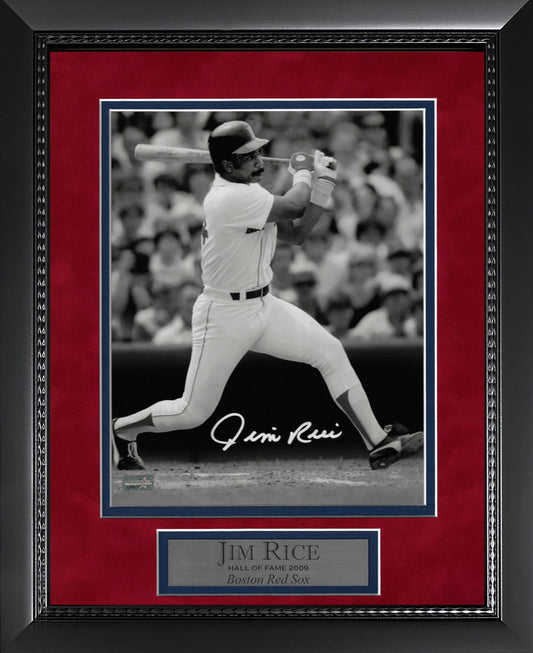 Jim Rice Autograph Photo Swing Black and White 11x14