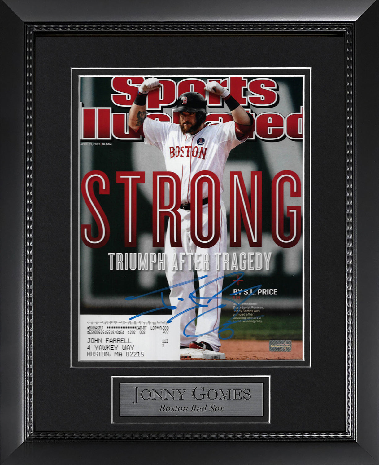 Jonny Gomes Autograph Photo Sports Illustrated Cover 11x14