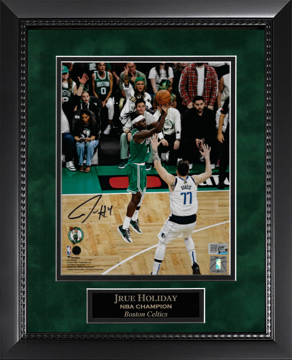 Jrue Holiday Autograph Photo Shoot Over Doncic 11x14