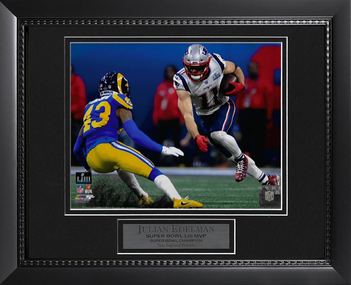 Julian Edelman Photo Run Super Bowl LIII 11x14