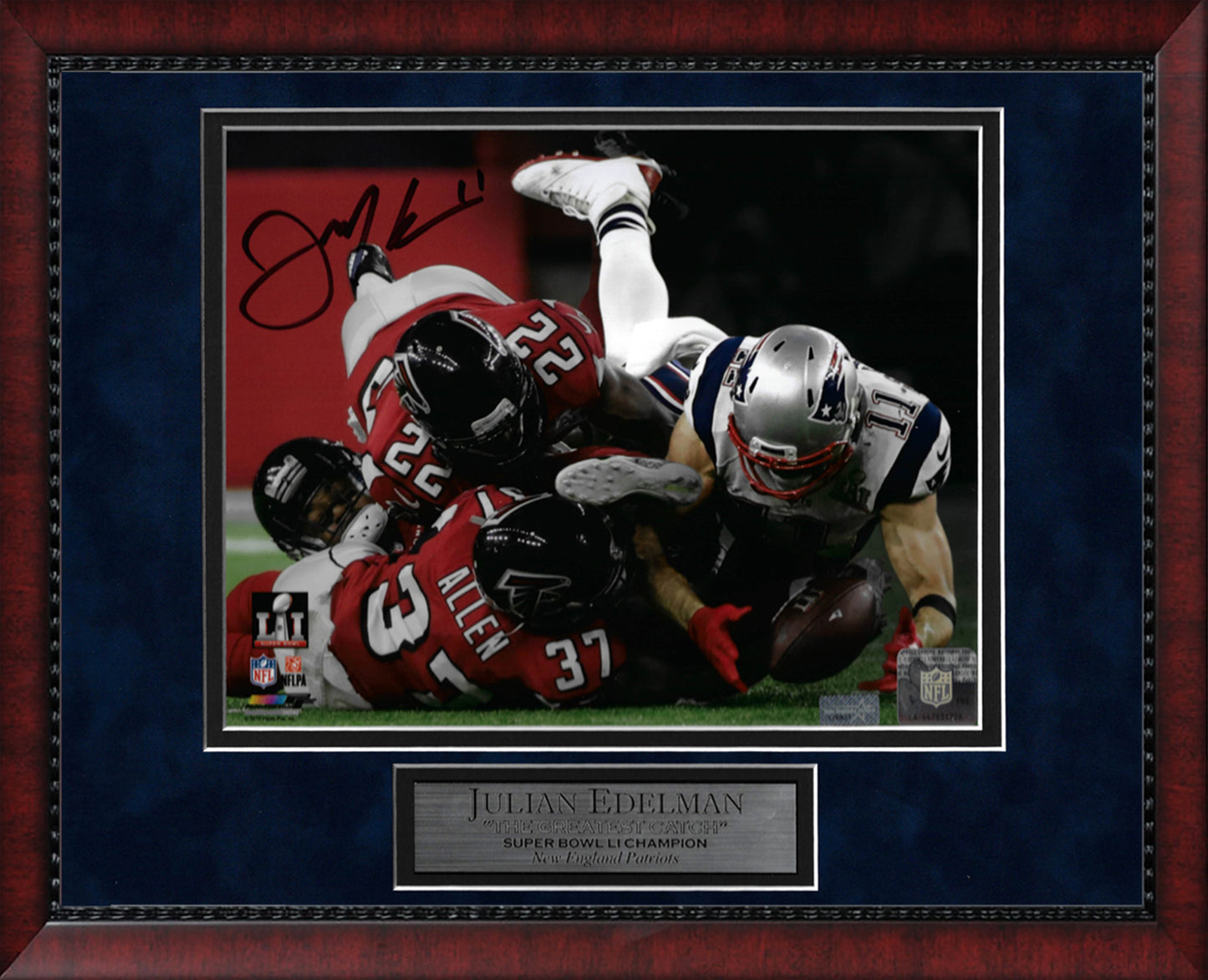 Julian Edelman Autograph Photo SB51 Greatest Catch 11x14