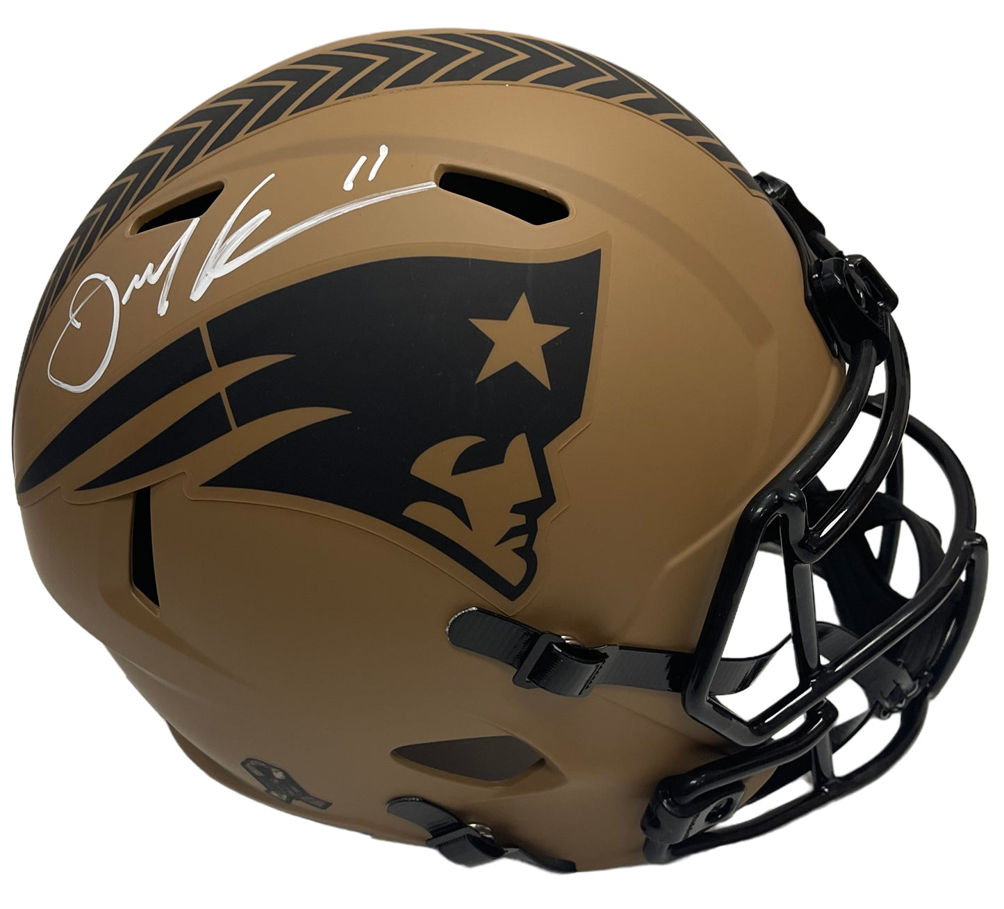 Julian Edelman Autograph Authentic Patriots 2023 Salute To Service Helmet