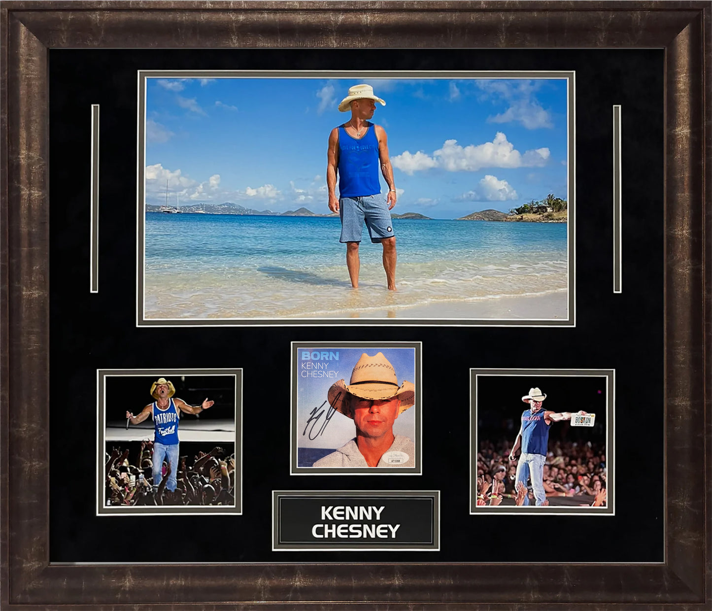 Kenny Chesney Autograph Collage 23x27 JSA Authentication