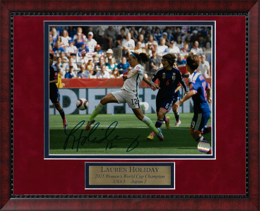 Lauren Holiday Autograph Photo Kick Vs Japan USA 2015 Women's World Cup 11x14